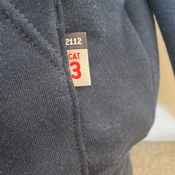 Carhartt Men's Navy Fire Retardant Hooded Jacket - Picture 3 of 9